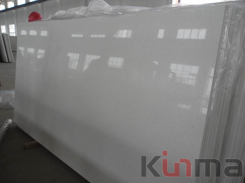 Diamond white artificial quartz