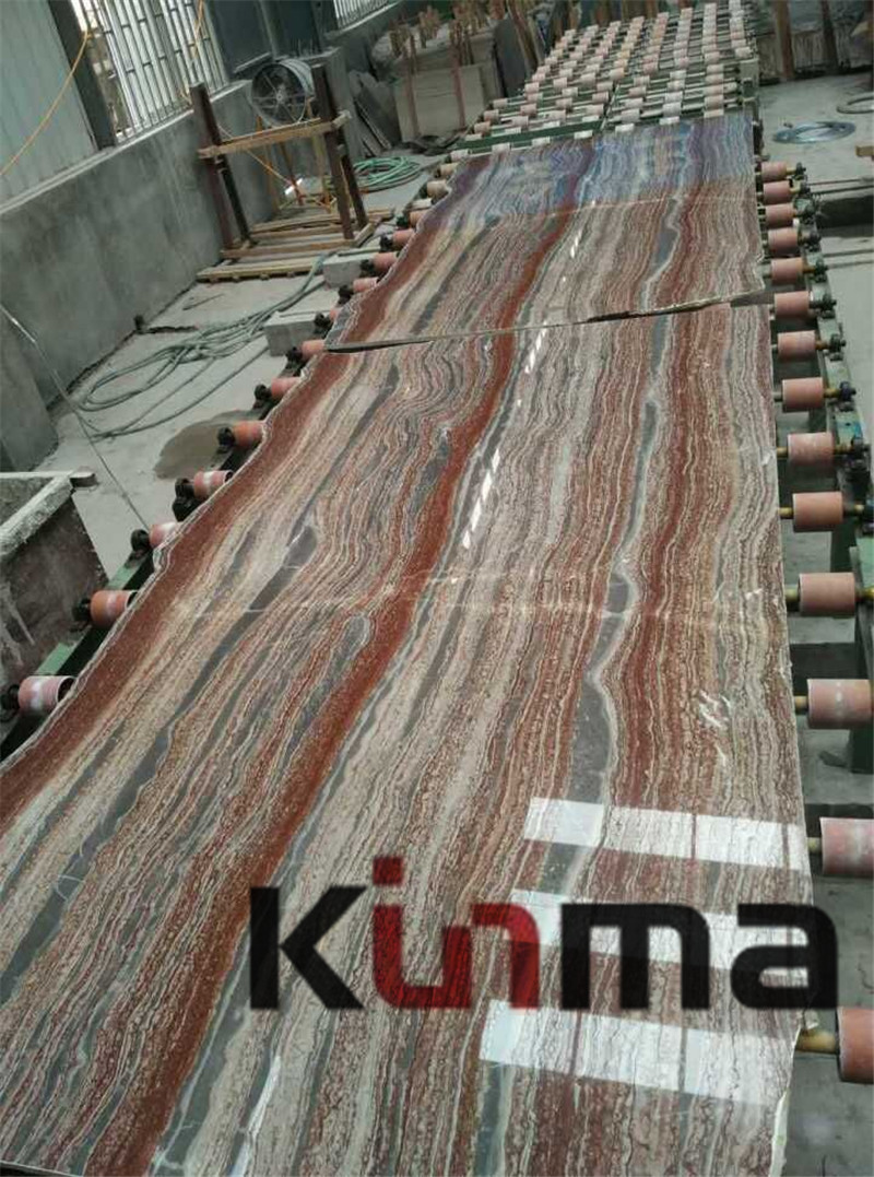 Colorful wooden jade slabs