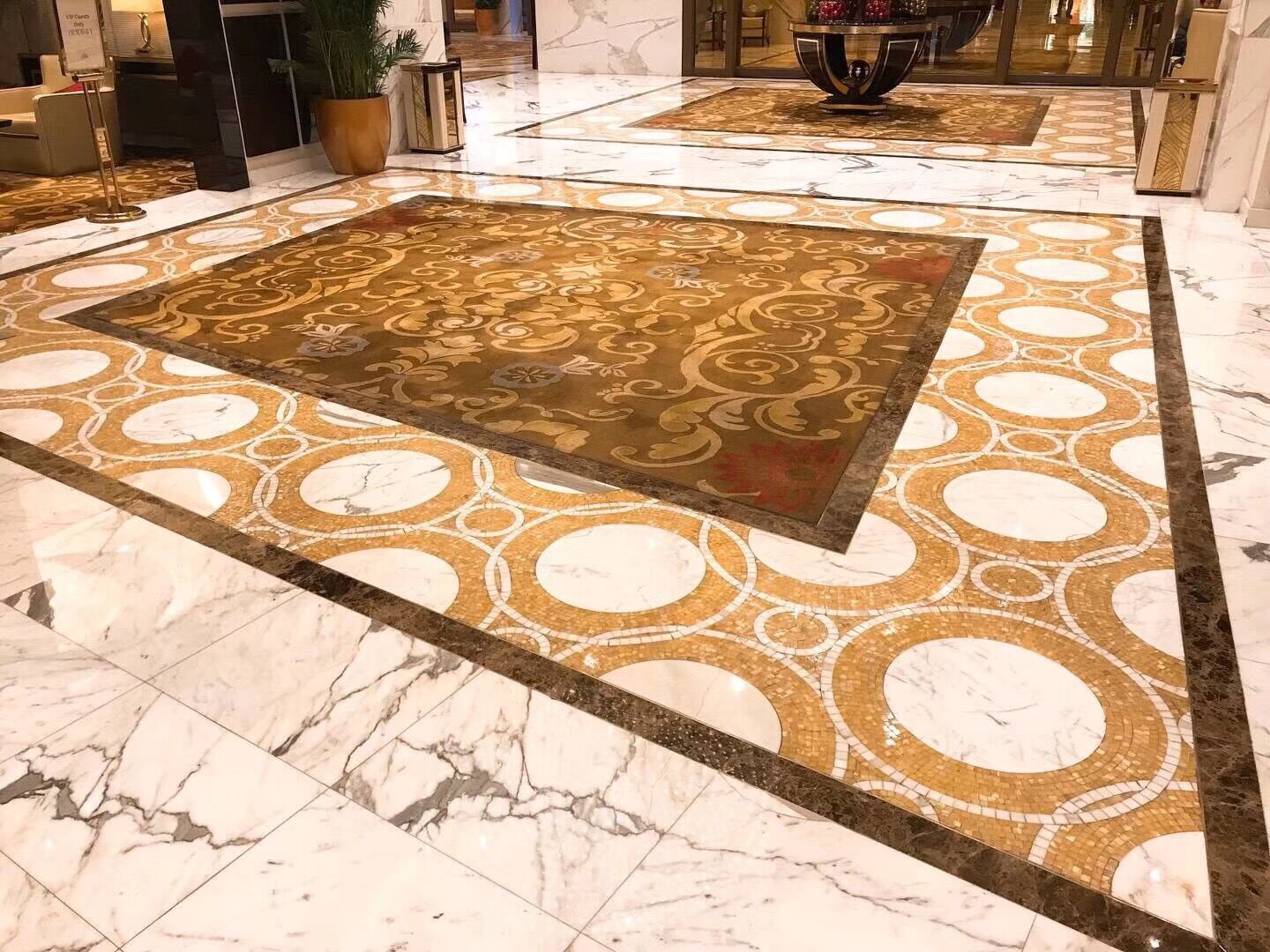 Marble and Shell mosaic pattern