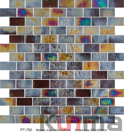 Golden color mosaic wall
