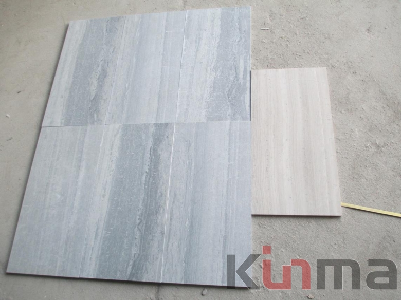Blue wood marble tile