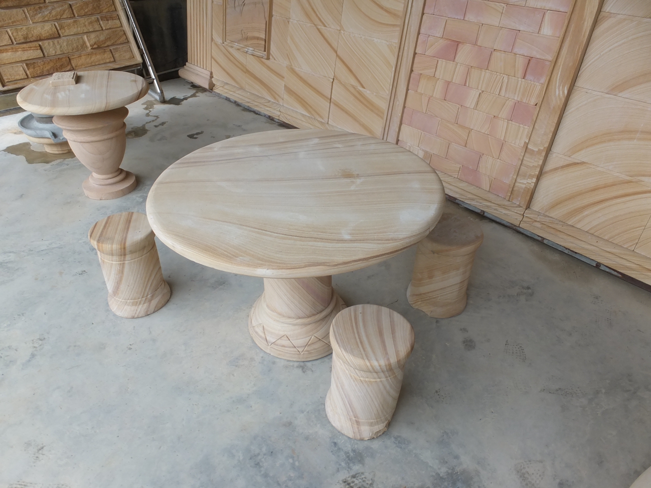 sandstone round table