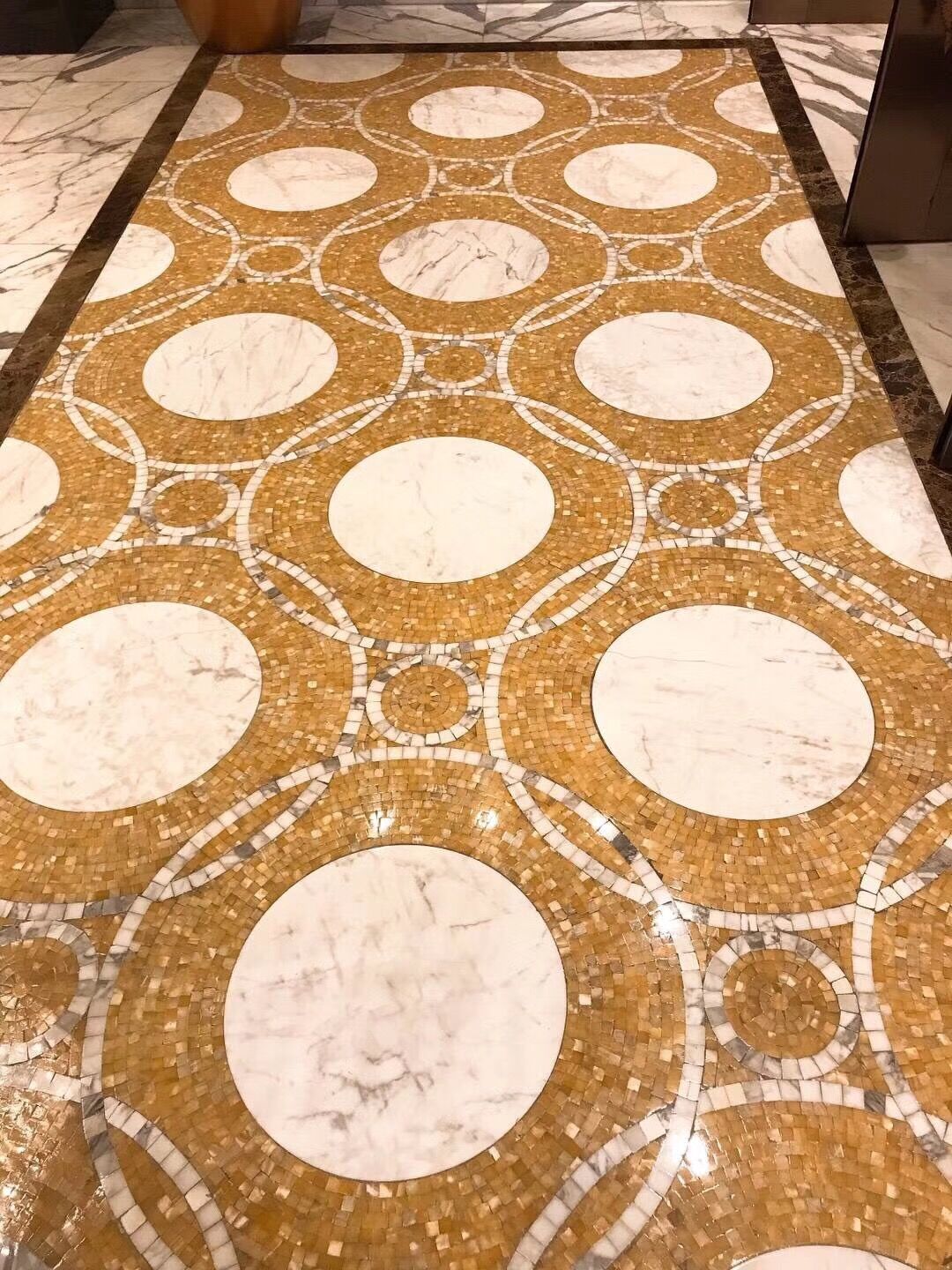Natural Marble and Shell mosaic pattern