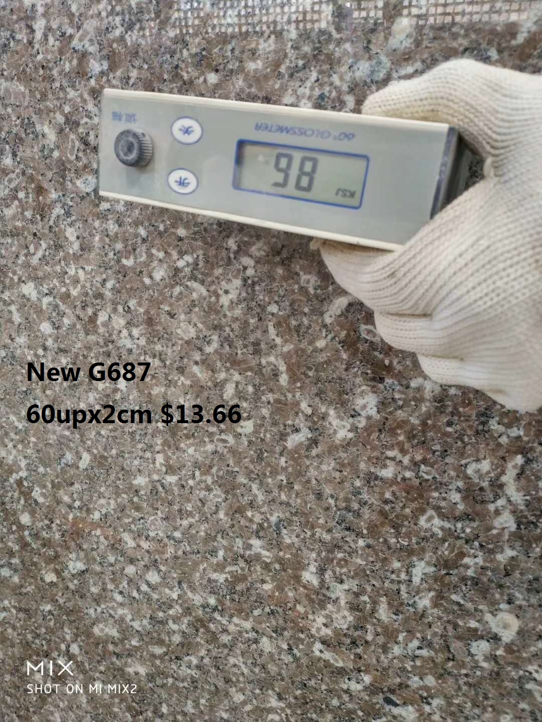 New G687 red granite