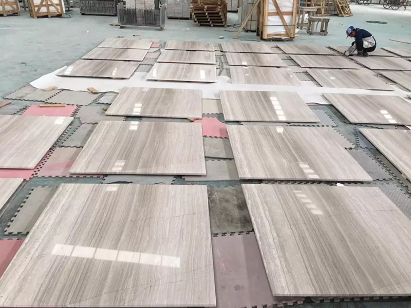 High quality White-wood marble tile
