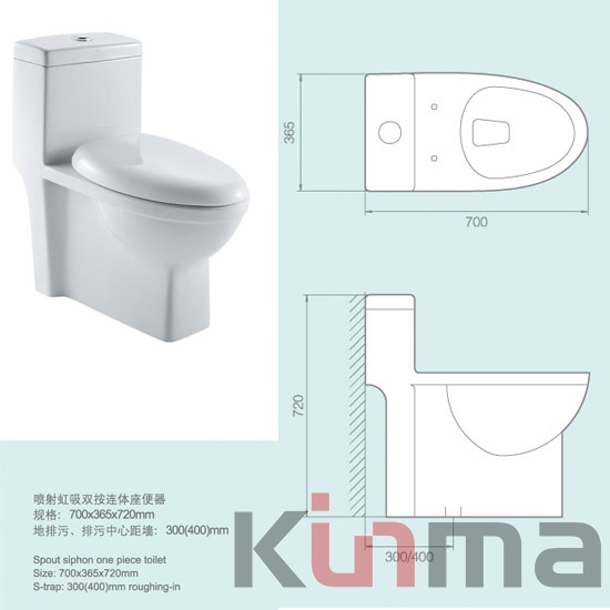 Square Ceramic WC toilet